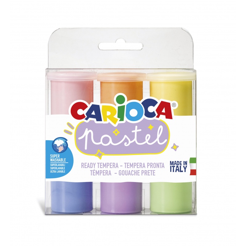 A & G Carioca Τέμπερα Pastel 6 Χρώματα 25ml (38382)