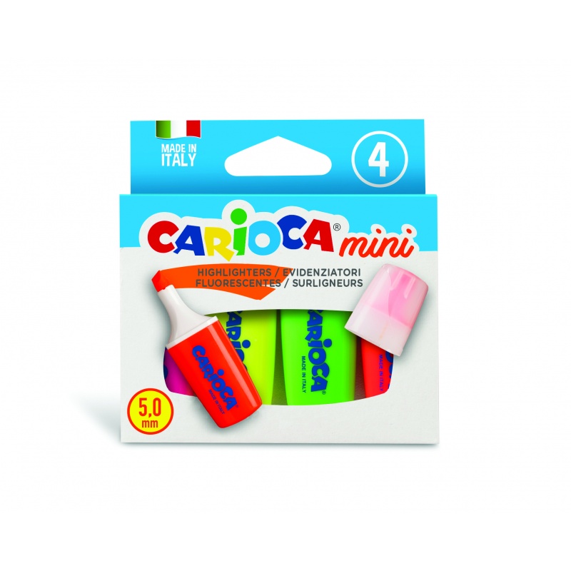 Carioca Mini Μαρκαδόροι Highlight 4Χρ   (38386)