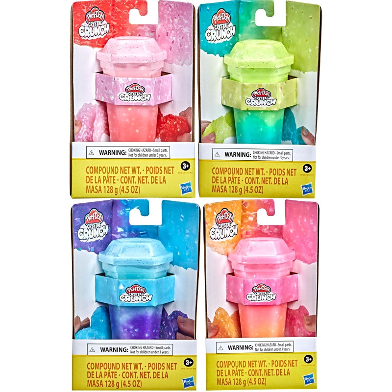 Hasbro Play-Doh Crystal Crunch - 4 Σχέδια (F4701)
