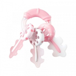 Kikka Boo Κουδουνίστρα Μασητικό Rattle Key Ring Pink (31303020060)