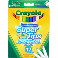 Crayola 12 Λεπτοι Μαρκαδοροι Πλενομενοι (03.7509)