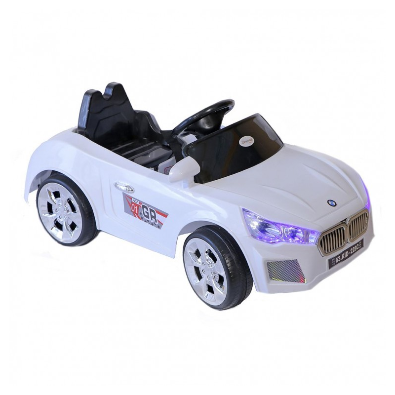Kider Toys Ηλεκτροκίνητο Αυτοκίνητο Ασπρο 12V BMW R/C Με Φωτα - USB (KID-228C)