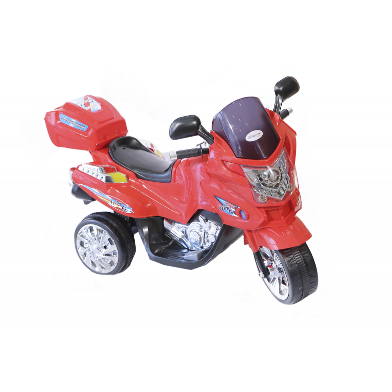 Kider Toys Ηλεκτροκίνητη Μηχανή Κοκκινη 6V Με Βαλιτσα - Ηχους & Φωτα (KID-223B)