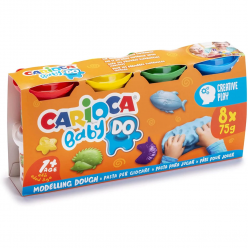 Carioca Πλαστοζυμαράκια Baby Dough 8Pot (6Pcs) (C43180)