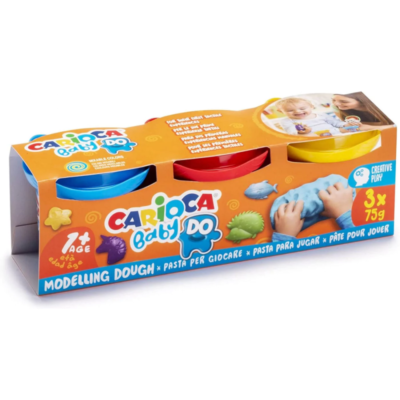carioca Carioca Πλαστοζυμαράκια Baby Dough 3Pot(12Pcs) (C43179)