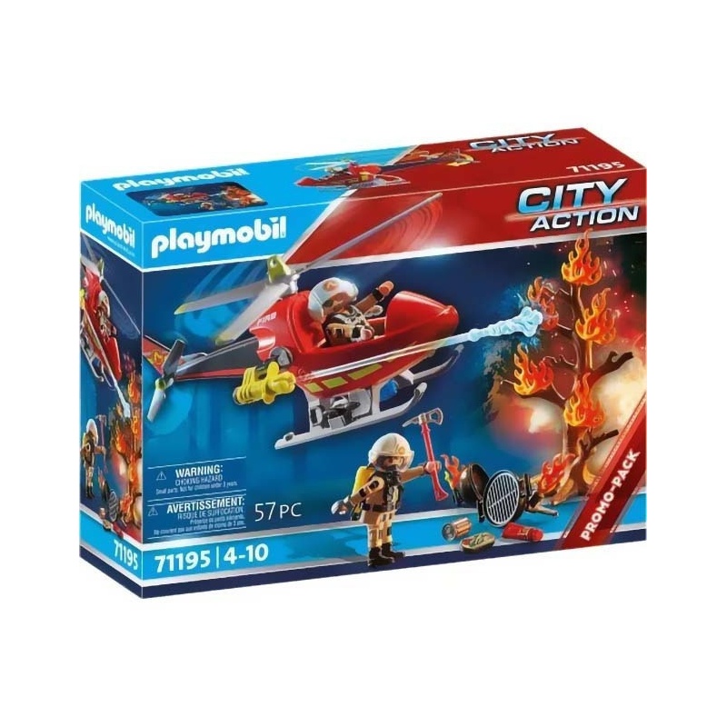Playmobil Ελικόπτερο Πυροσβεστικής (71195)